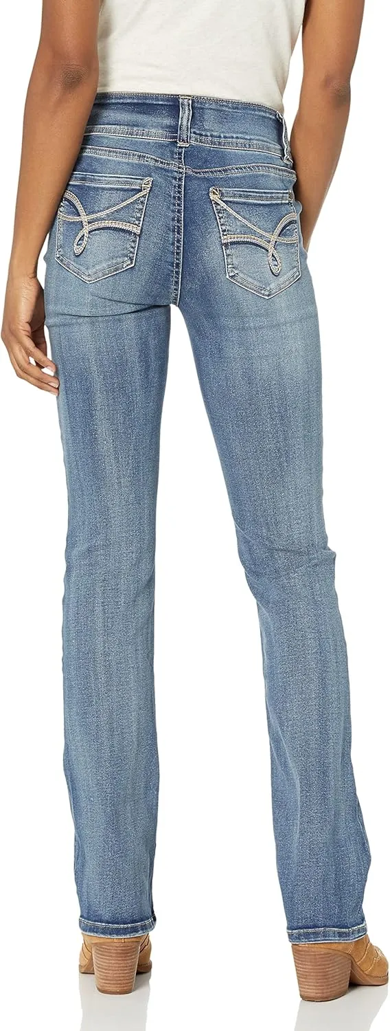 WallFlower Women's Ultra Slim Bootcut Mid-Rise Insta Soft Juniors Jeans