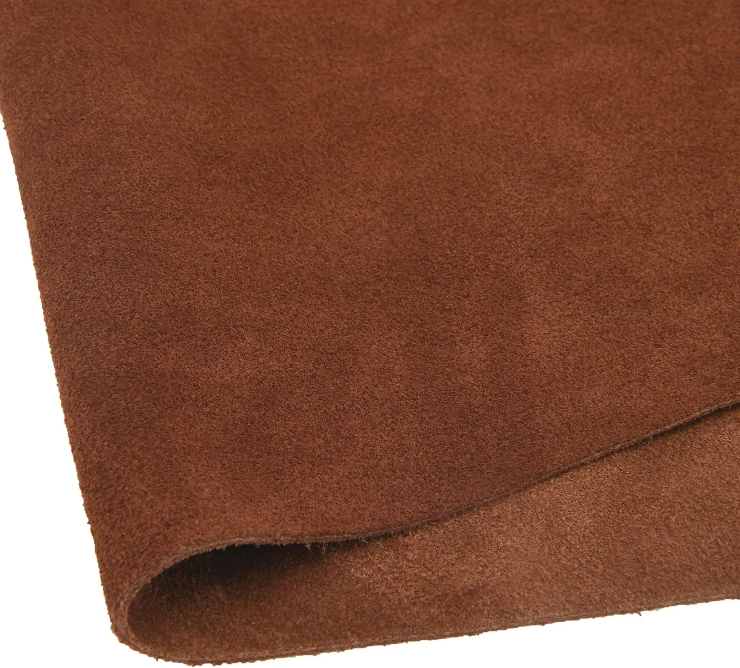 WAYNE'S DOG 3/4 oz Suede Leather Square Cowhide Leather Craft for Moccasins, Leathercraft, Bag Linings, Approns, Saddle Parts (Red Brown, 12"x12")
