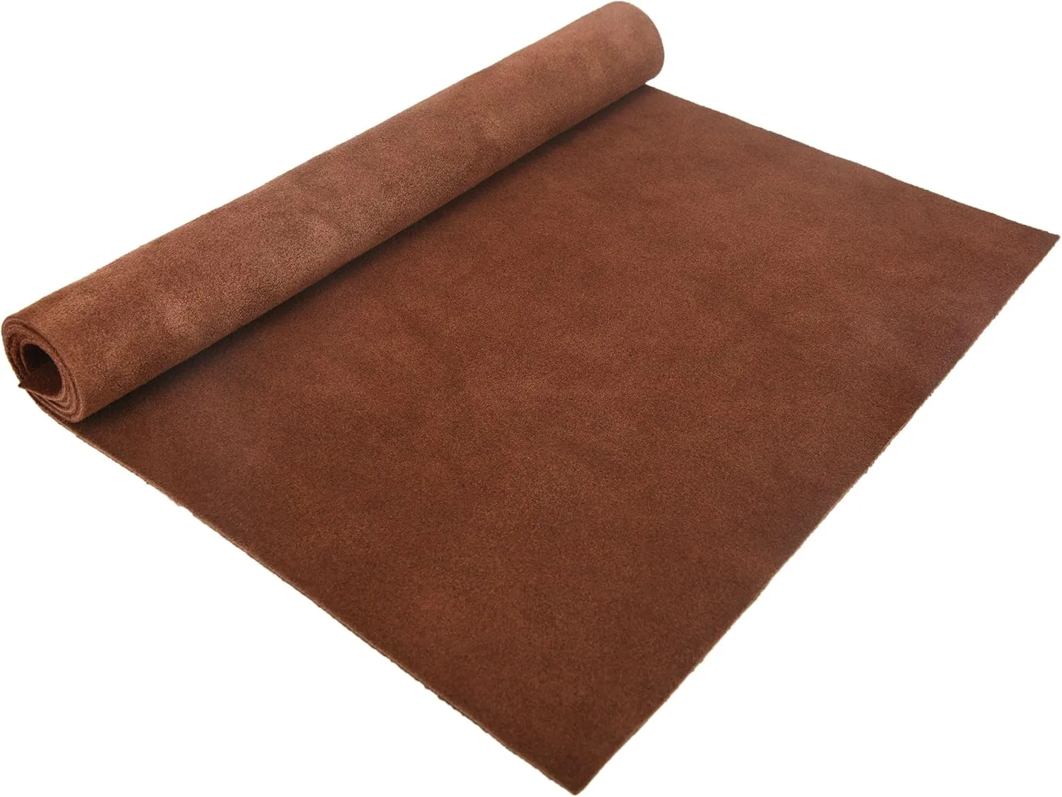 WAYNE'S DOG 3/4 oz Suede Leather Square Cowhide Leather Craft for Moccasins, Leathercraft, Bag Linings, Approns, Saddle Parts (Red Brown, 12"x12")