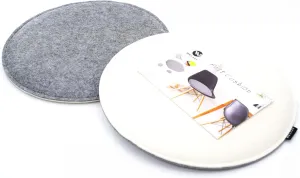 Welaxy Felt Chair Pads seat Cushion DSW Plastic Chairs Pads (Gray  White)