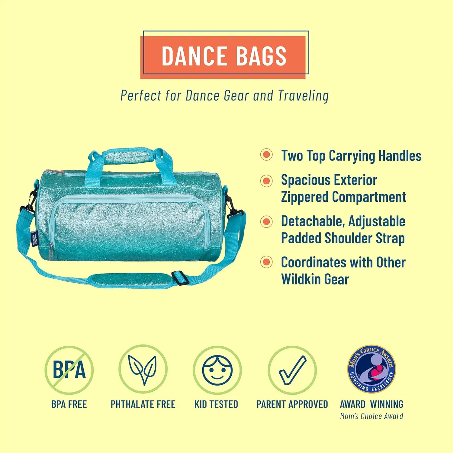 Wildkin Dance Bag, Blue Glitter