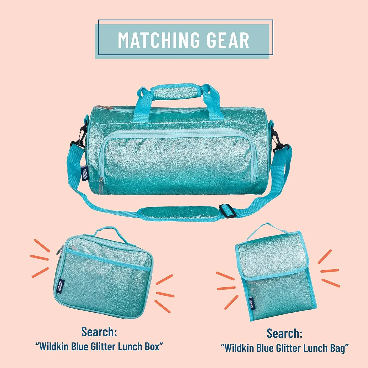 Wildkin Dance Bag, Blue Glitter
