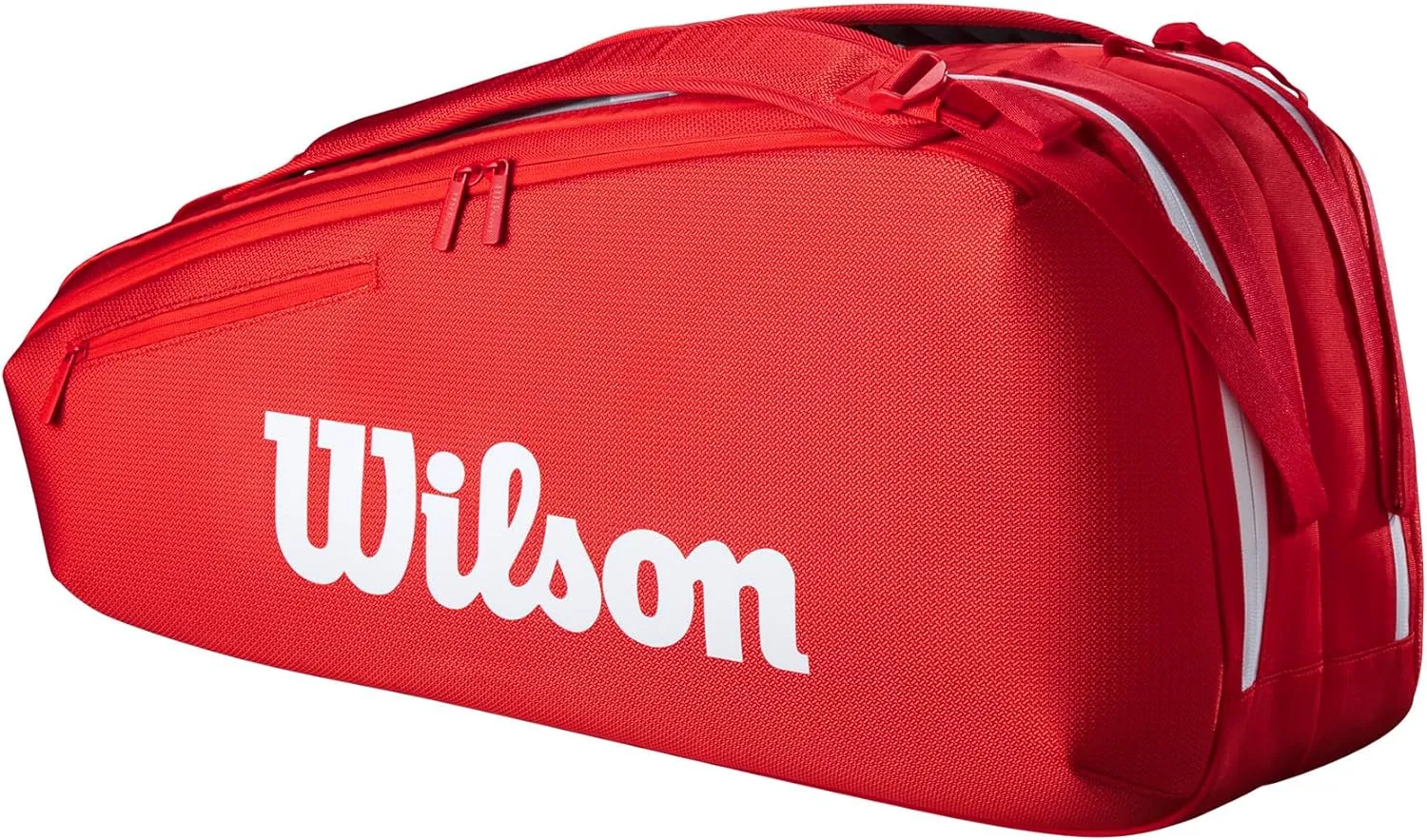WILSON 2025 Super Tour Red Tennis Racket Bags - Red/White