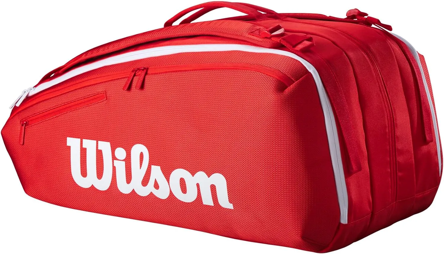 WILSON 2025 Super Tour Red Tennis Racket Bags - Red/White