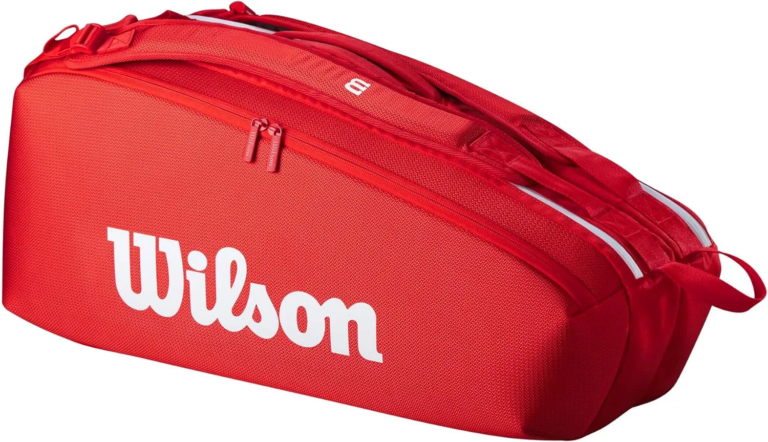 WILSON 2025 Super Tour Red Tennis Racket Bags - Red/White