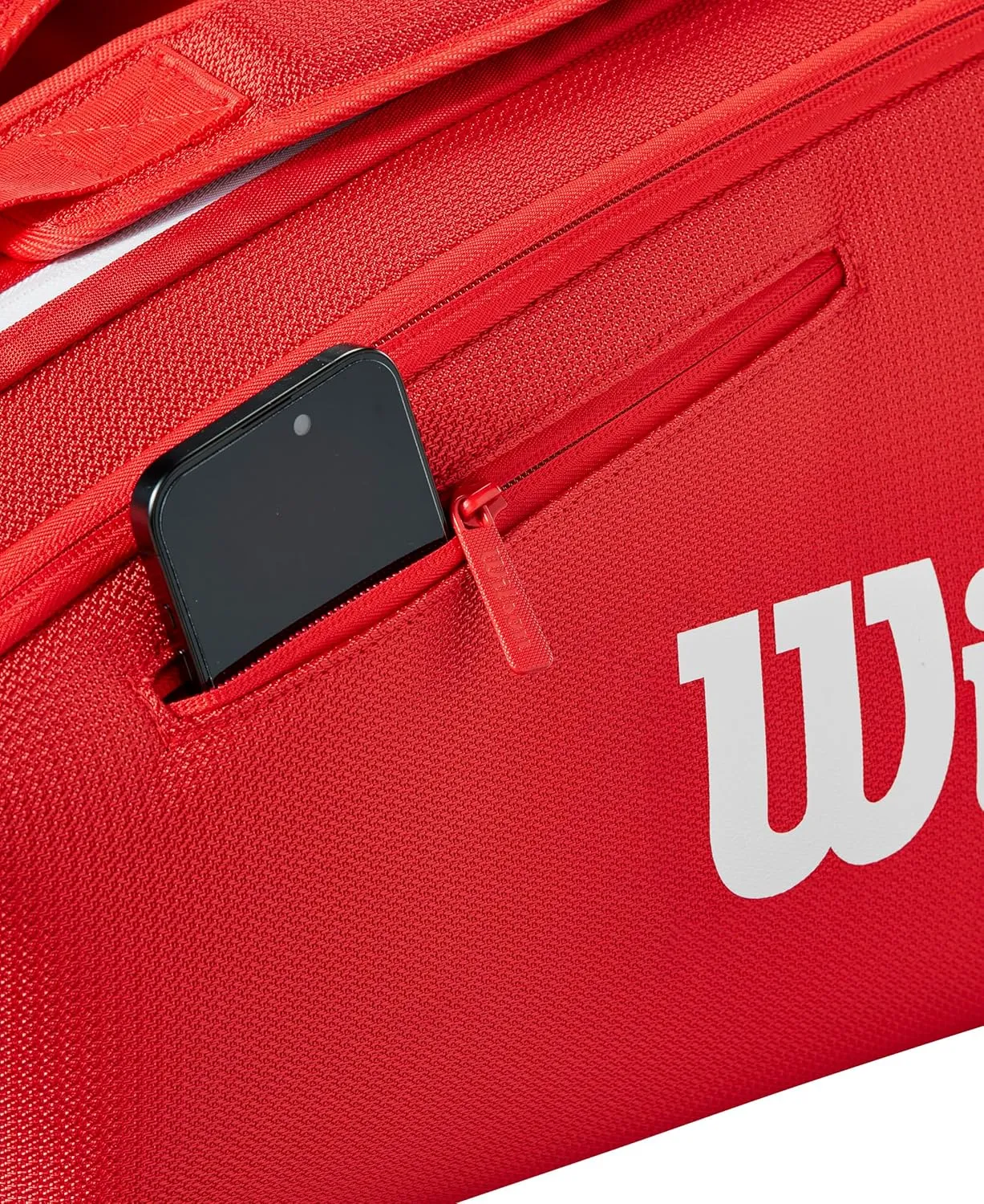 WILSON 2025 Super Tour Red Tennis Racket Bags - Red/White