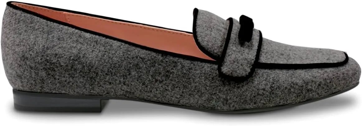 Women Bow Loafer Flats Suede Slip On Comfortable Flat Penny Loafers Closed Square Toe Two-Toned Flat Shoes Patchwork Office Ladies Work Loafers Dressy Casual Club Driver Flats Fall 4-11 M US