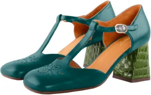 Women Chunky Heel Mary Jane Pumps Ankle T-Strap Mary Jane Heels Square Toe Crocodile Two Tone Dress Heeled Sandals 2” Block Heel Mary Janes Cut Out Sandals Patchwork Party 4-11 M US