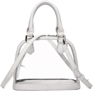 Women Clear Jelly Top Handle Shoulder Crossbody Bag PVC Handbag Purse Totes Satchel