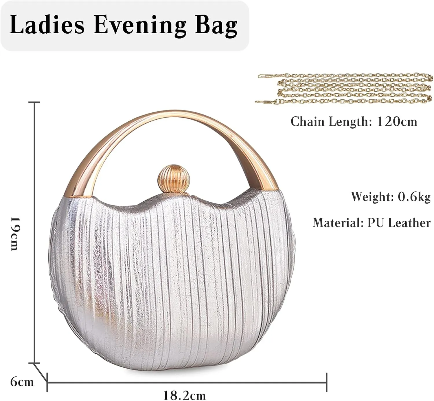 Women Clutch Bag Glitter Evening Bag Bridal Wedding Purse Elegant Shoulder Bag