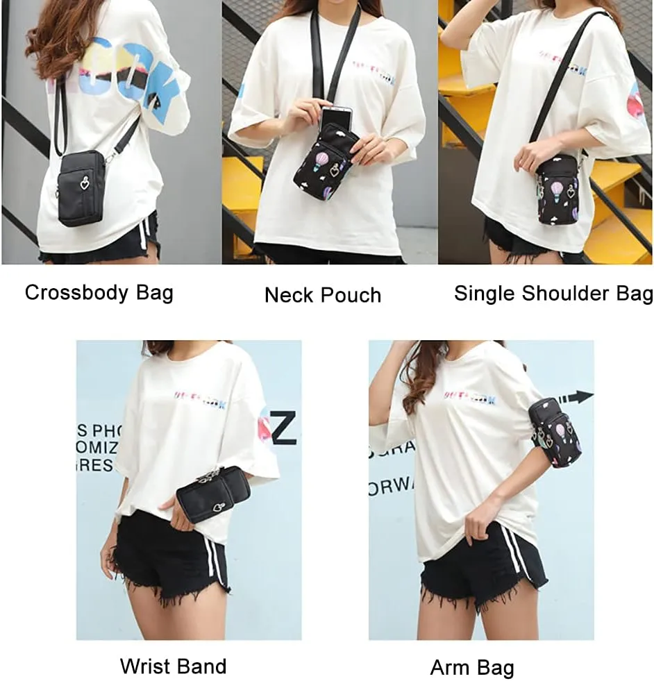 Women Crossbody Cell Phone Purse Wallet Case Wristband Armband Bag for iPhone 16 15 14 Pro Max 16 15 14 Plus / 13 12 Pro Max, Galaxy S25 S24 S23 Ultra / FE / Plus A16 A1514 A06 A05 A35 (Blue Flower-L)