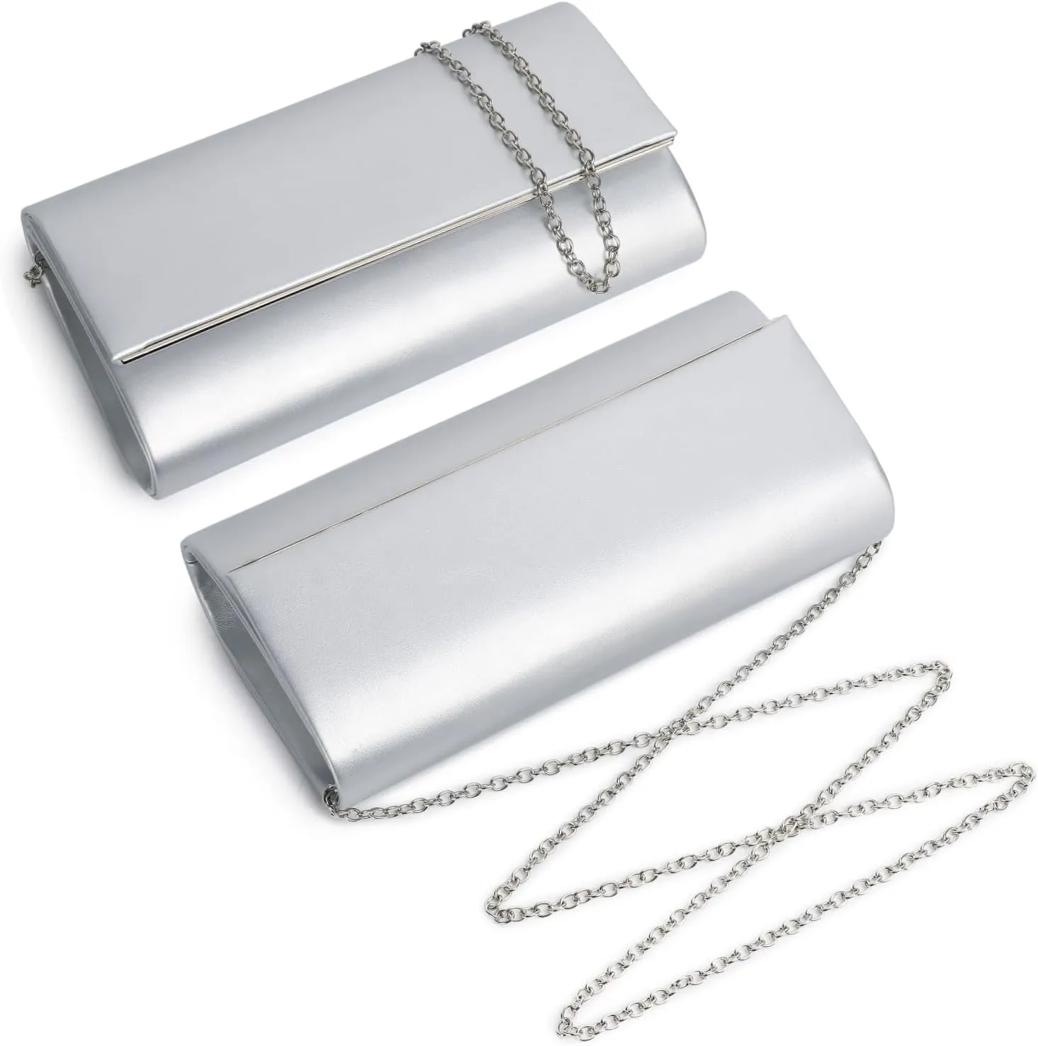 Women Evening Bag Vegan Leather Clutch Purse Shoulder Crossbody Envelope Bag for Party Wedding Prom Bridal