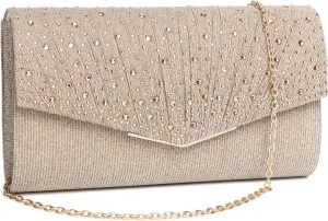 Women Evening Bags Glitter Sequins Clutch Purses for Women Shiny Envelope Handbag Formal Wedding Party Prom Purse