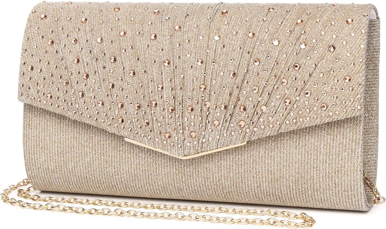 Women Evening Bags Glitter Sequins Clutch Purses for Women Shiny Envelope Handbag Formal Wedding Party Prom Purse