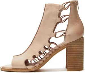 Women Gladiator Sandals Boots Open Peep Square Toe Lace Up Caged Sandal Booties Chunky Block High Heels Cutout Zipper Summer Booties for Ladies Office Party Dressy Vintage Comfort 4-11 M US