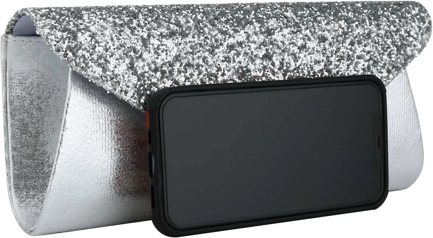 Women Glitter Sequins Envelope Evening Bag Handbag Party Bridal Clutch Purse