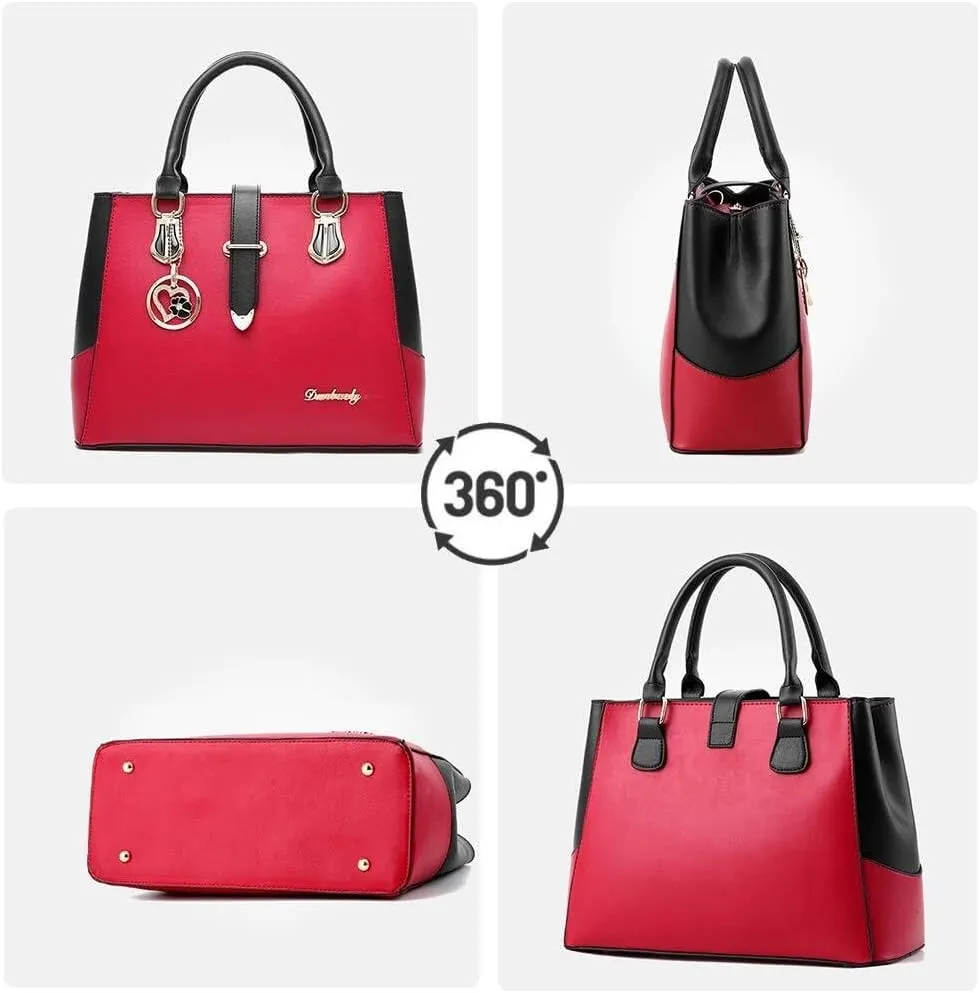 Women Handbags Crossbody Bags Ladies Tote PU Leather Hobo Satchel Work Shoulder with Heart Pendant