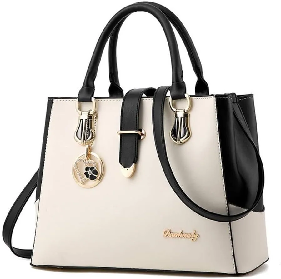 Women Handbags Crossbody Bags Ladies Tote PU Leather Hobo Satchel Work Shoulder with Heart Pendant