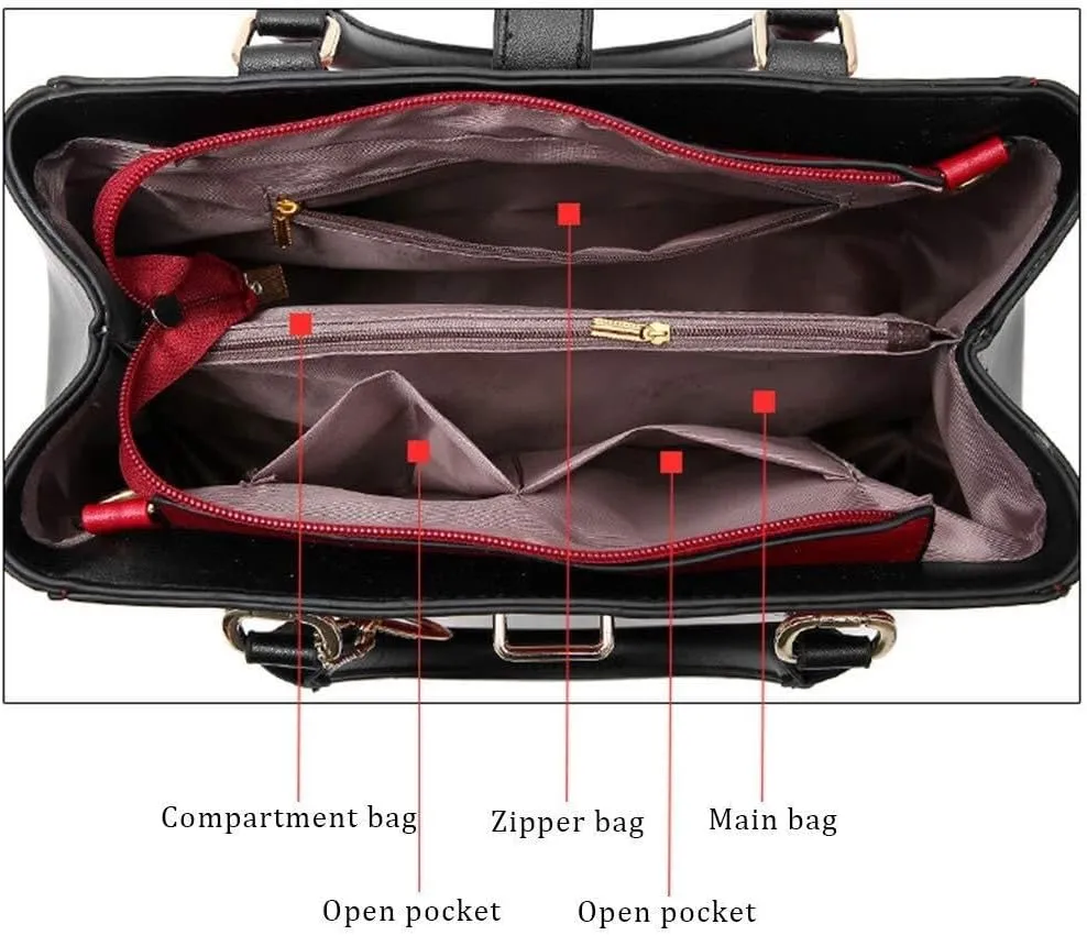 Women Handbags Crossbody Bags Ladies Tote PU Leather Hobo Satchel Work Shoulder with Heart Pendant