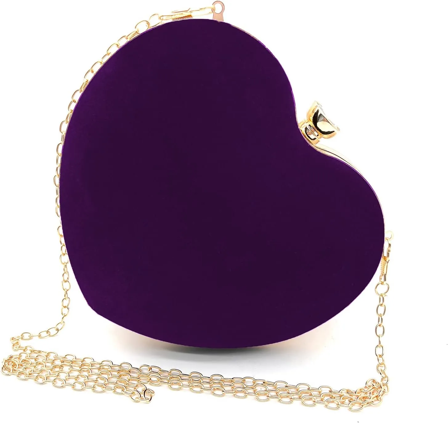 Women Heart Shaped Handbag Wedding Party Evening Bag Mini Clutch Chain Purse Cocktail Prom Evening Tote