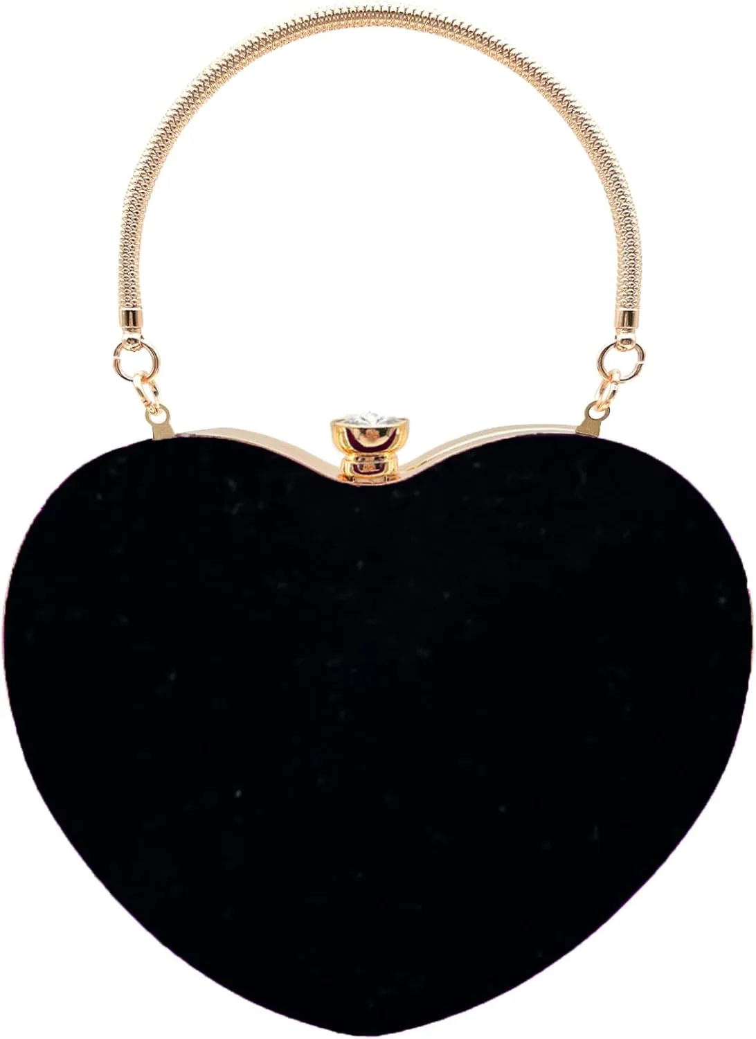 Women Heart Shaped Handbag Wedding Party Evening Bag Mini Clutch Chain Purse Cocktail Prom Evening Tote