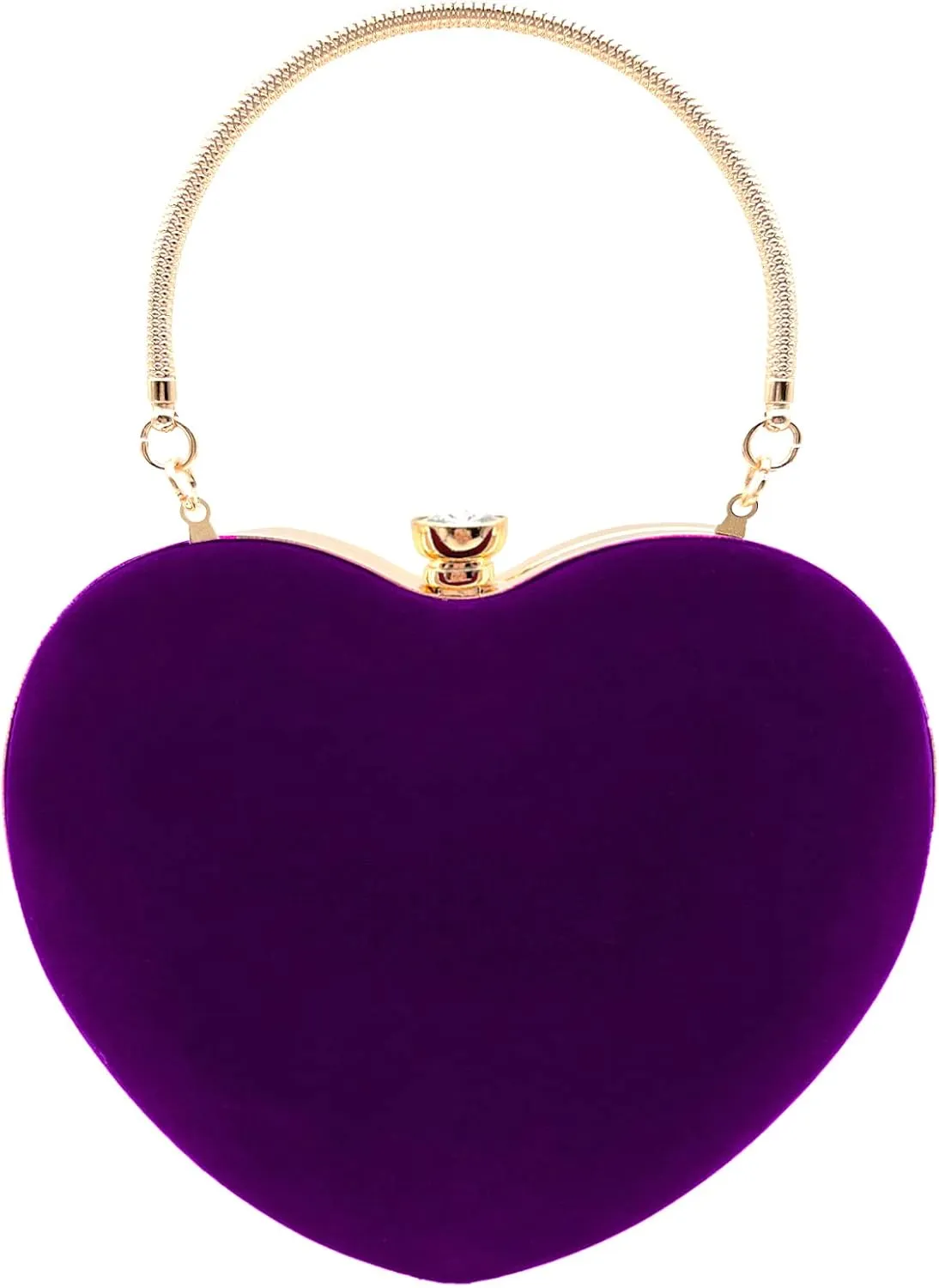 Women Heart Shaped Handbag Wedding Party Evening Bag Mini Clutch Chain Purse Cocktail Prom Evening Tote