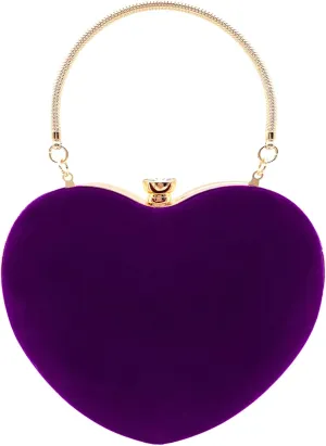 Women Heart Shaped Handbag Wedding Party Evening Bag Mini Clutch Chain Purse Cocktail Prom Evening Tote
