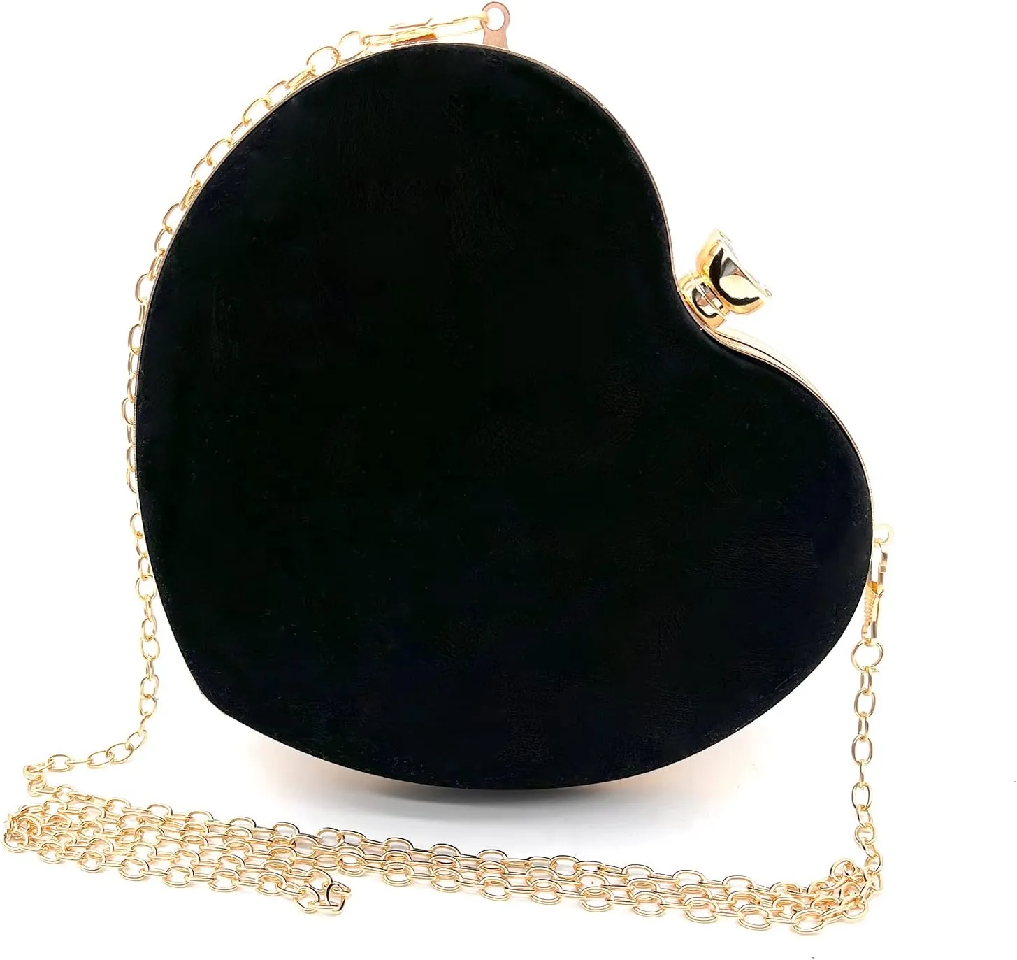 Women Heart Shaped Handbag Wedding Party Evening Bag Mini Clutch Chain Purse Cocktail Prom Evening Tote