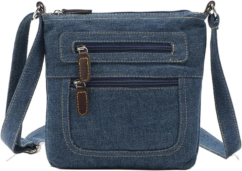 Women Multi Pocket Crossbody Shoulder Bag Small Organizer Purse Wallet