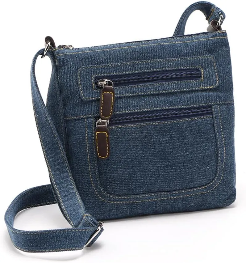 Women Multi Pocket Crossbody Shoulder Bag Small Organizer Purse Wallet
