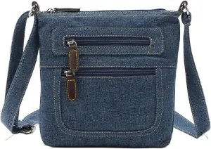 Women Multi Pocket Crossbody Shoulder Bag Small Organizer Purse Wallet