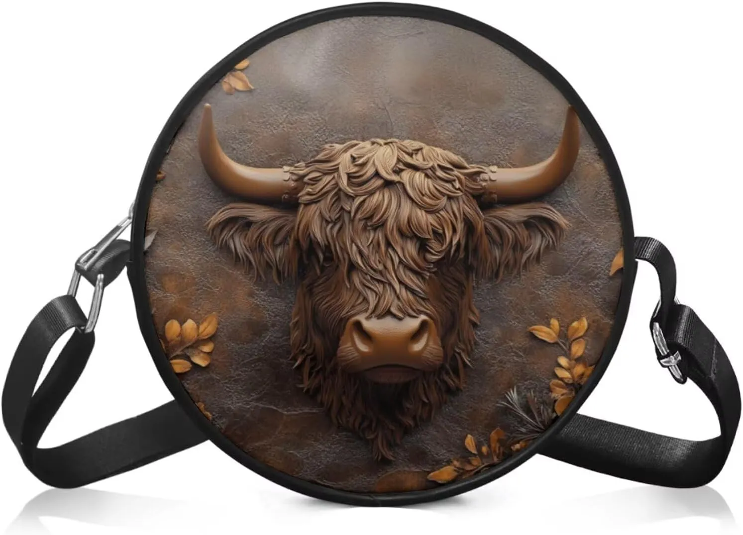 Women Round Shape Crossbody Bag Pu Leather Round Purses Circle Cross Body Shoulder Bag for Party
