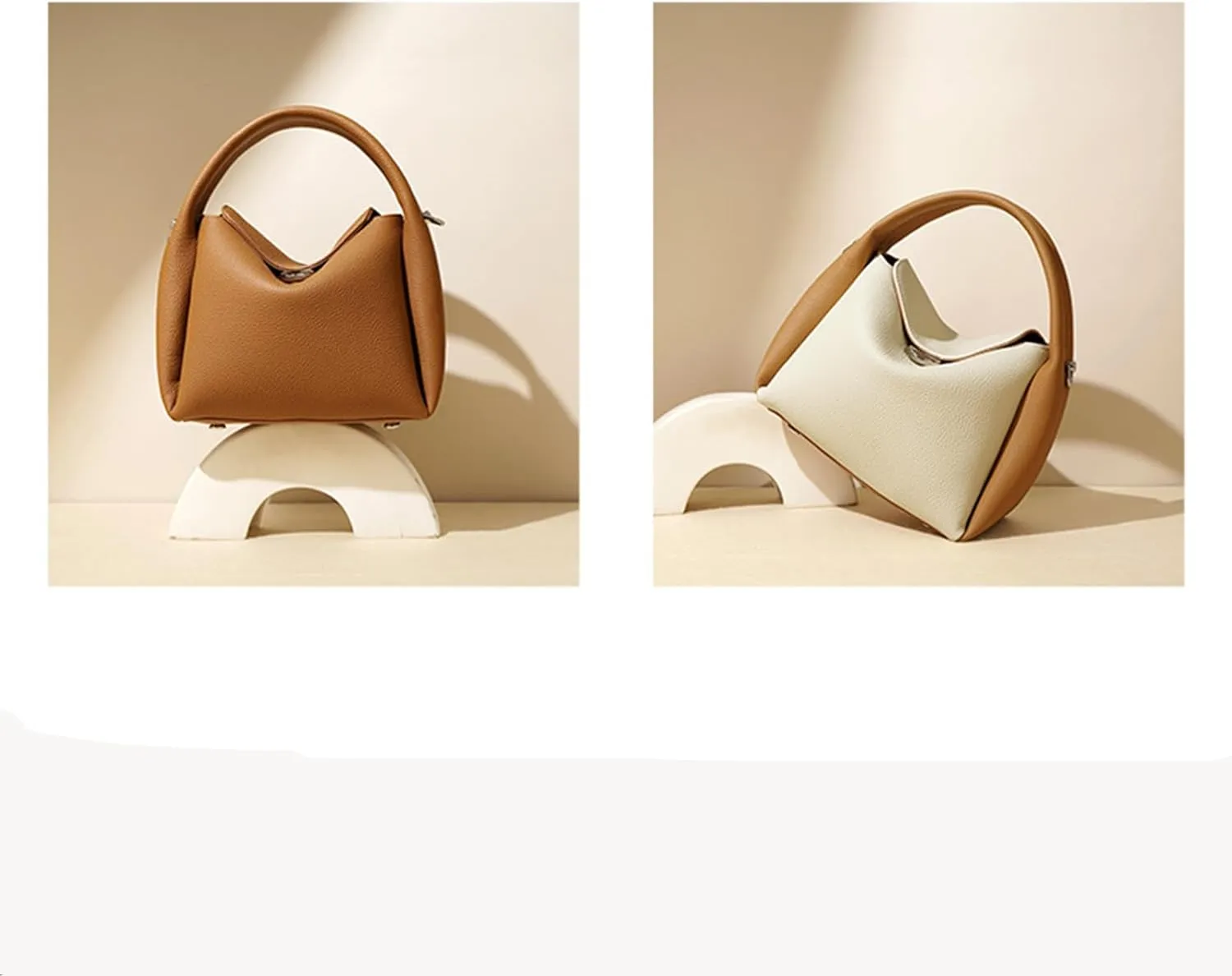Women Top Handle shoulder bag,soft cowhide purse with Detachable Strap,Retro Classic Clutch Hobo,Cute Crossbody Bags