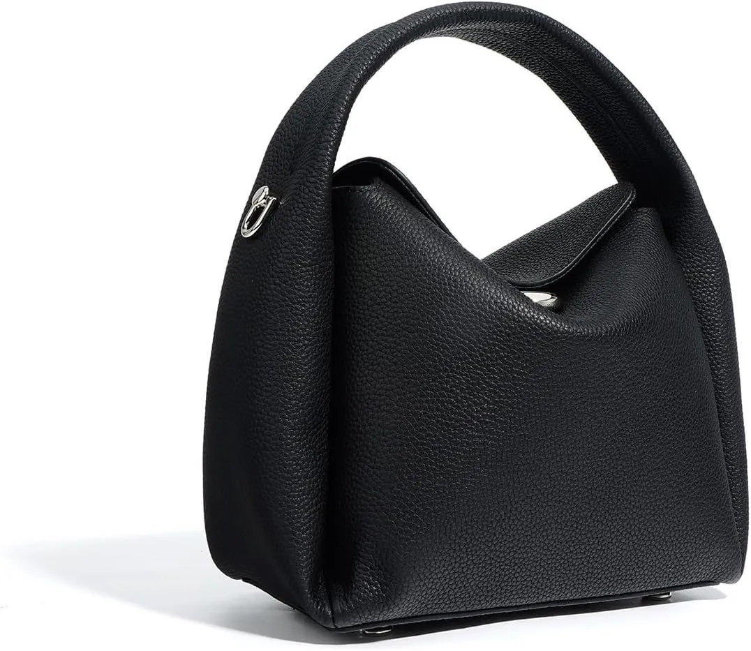 Women Top Handle shoulder bag,soft cowhide purse with Detachable Strap,Retro Classic Clutch Hobo,Cute Crossbody Bags