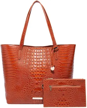 Women Tote Bag Crocodile Print Western Purses for Women Shoulder Hobo Top Handle Handbags for Shopping Travel
