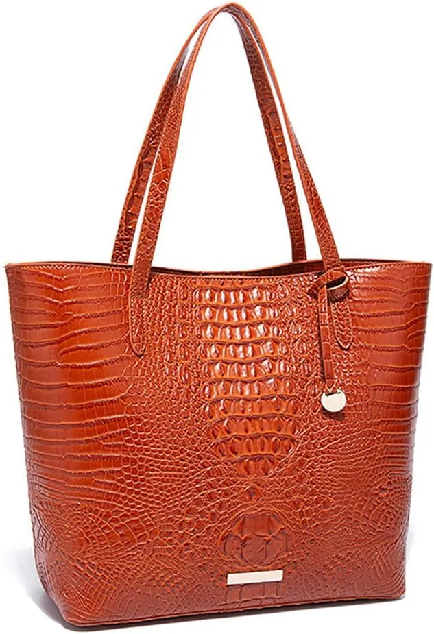 Women Tote Bag Crocodile Print Western Purses for Women Shoulder Hobo Top Handle Handbags for Shopping Travel