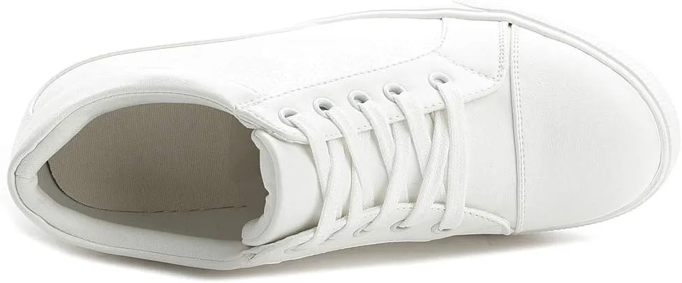 Women Wedges Sneakers with Hidden Heel Ankle High Platform Walking Shoes Fashion Bride Wedding Shoes