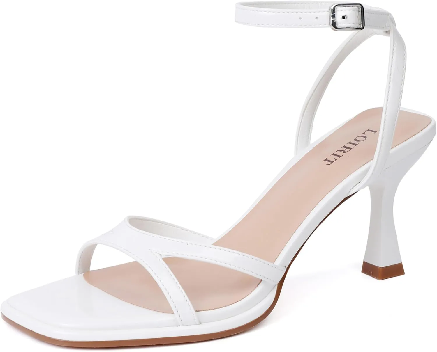 Women's Ankle Strap High Heel Sandals, Square Open Toe Chunky Heel High Heels, Suitable For Daily Party Wedding Wear