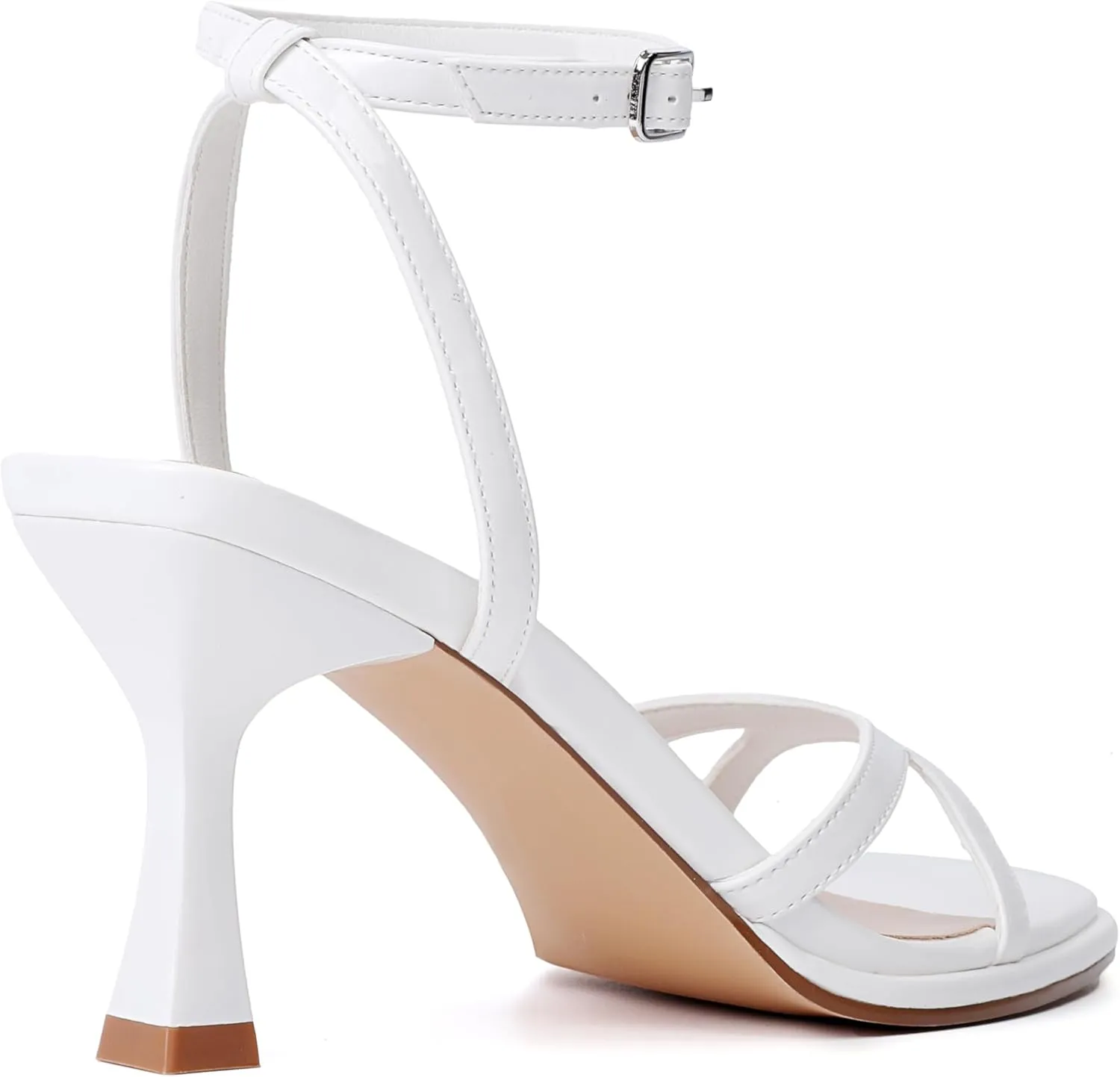 Women's Ankle Strap High Heel Sandals, Square Open Toe Chunky Heel High Heels, Suitable For Daily Party Wedding Wear
