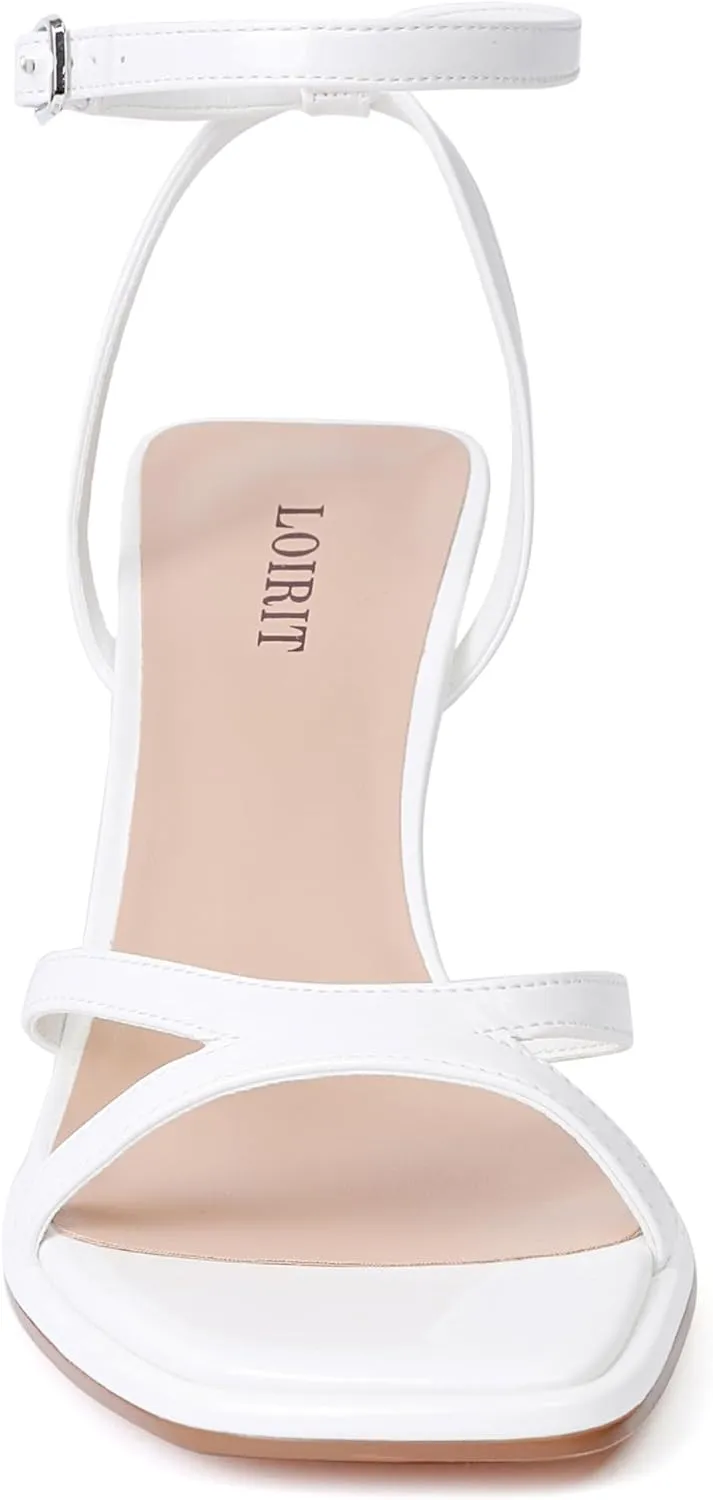 Women's Ankle Strap High Heel Sandals, Square Open Toe Chunky Heel High Heels, Suitable For Daily Party Wedding Wear