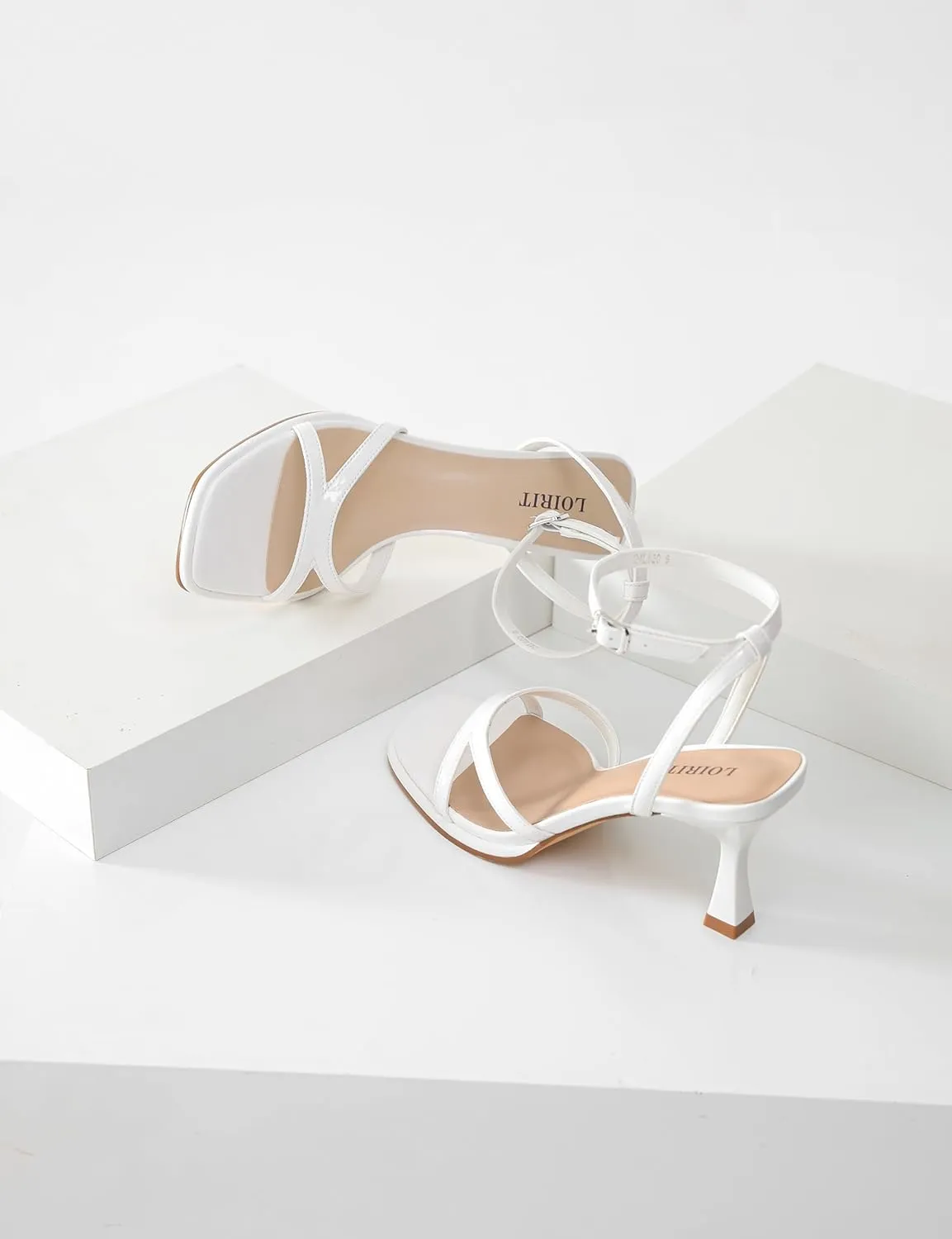 Women's Ankle Strap High Heel Sandals, Square Open Toe Chunky Heel High Heels, Suitable For Daily Party Wedding Wear