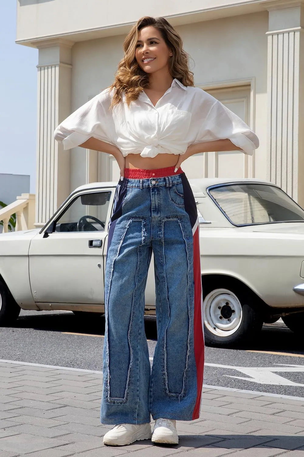 Women's Baggy Jeans High Waist Baggy Jeans Y2K Wide Leg Casual Trendy Hip Hop Streetwear Oversized Pants 2025