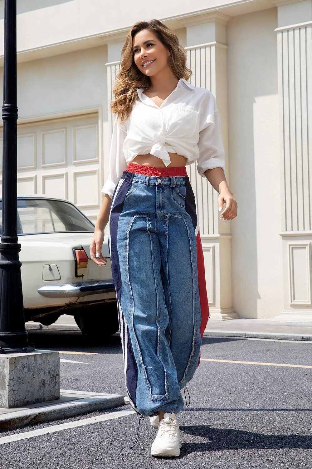 Women's Baggy Jeans High Waist Baggy Jeans Y2K Wide Leg Casual Trendy Hip Hop Streetwear Oversized Pants 2025