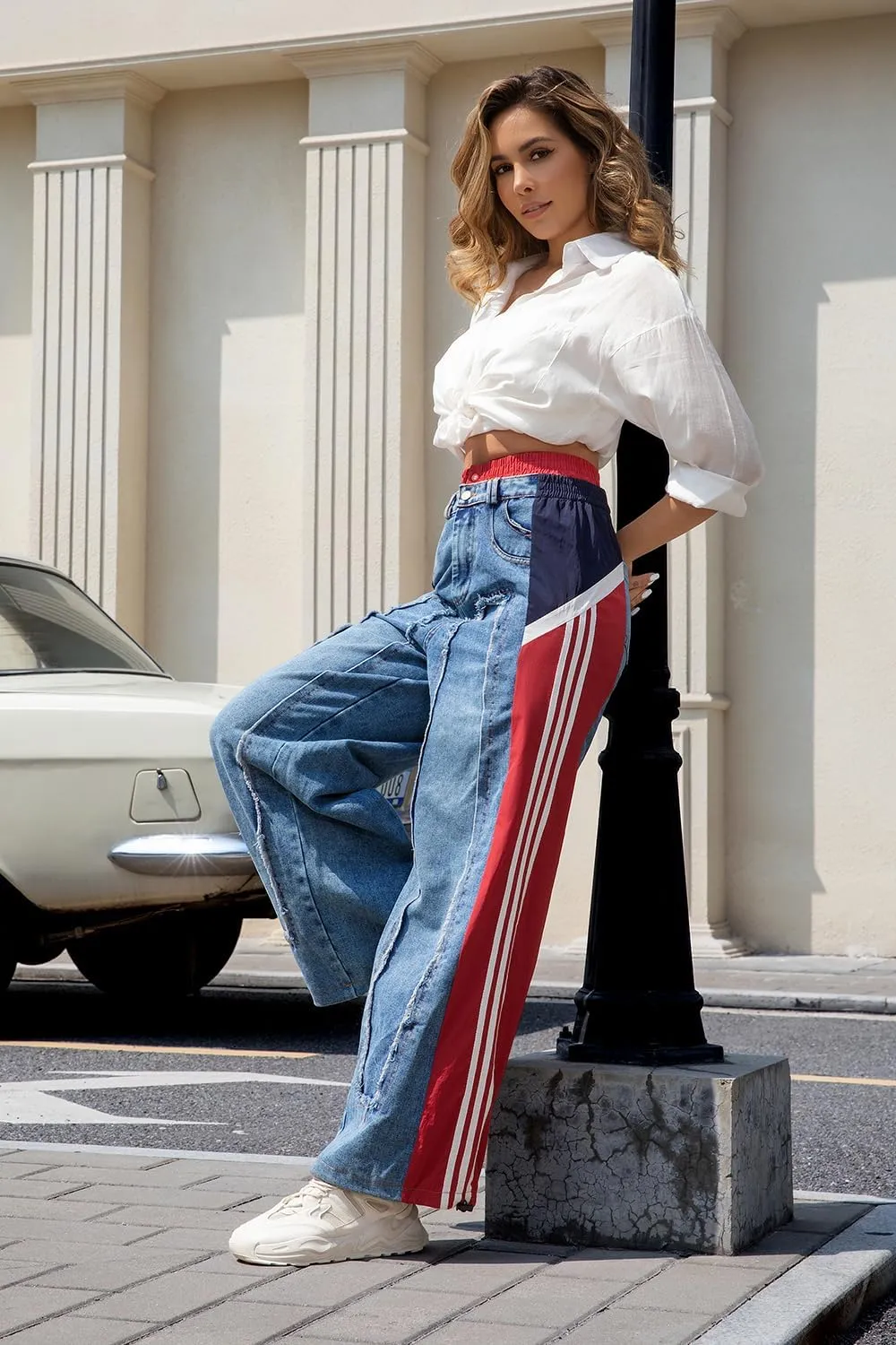 Women's Baggy Jeans High Waist Baggy Jeans Y2K Wide Leg Casual Trendy Hip Hop Streetwear Oversized Pants 2025