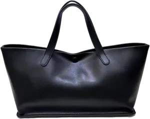 Women's black PU leather, work handbag, casual large capacity handbag, multifunctional New York bag