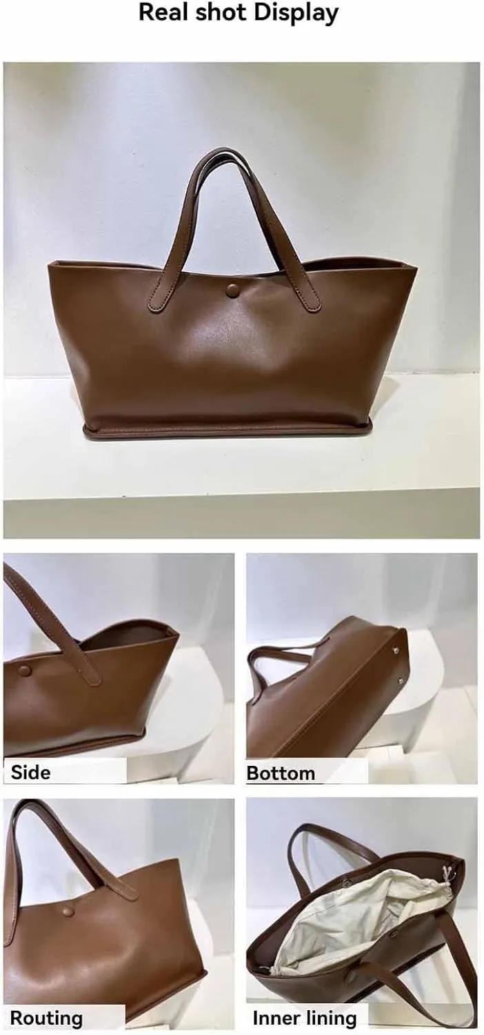 Women's black PU leather, work handbag, casual large capacity handbag, multifunctional New York bag