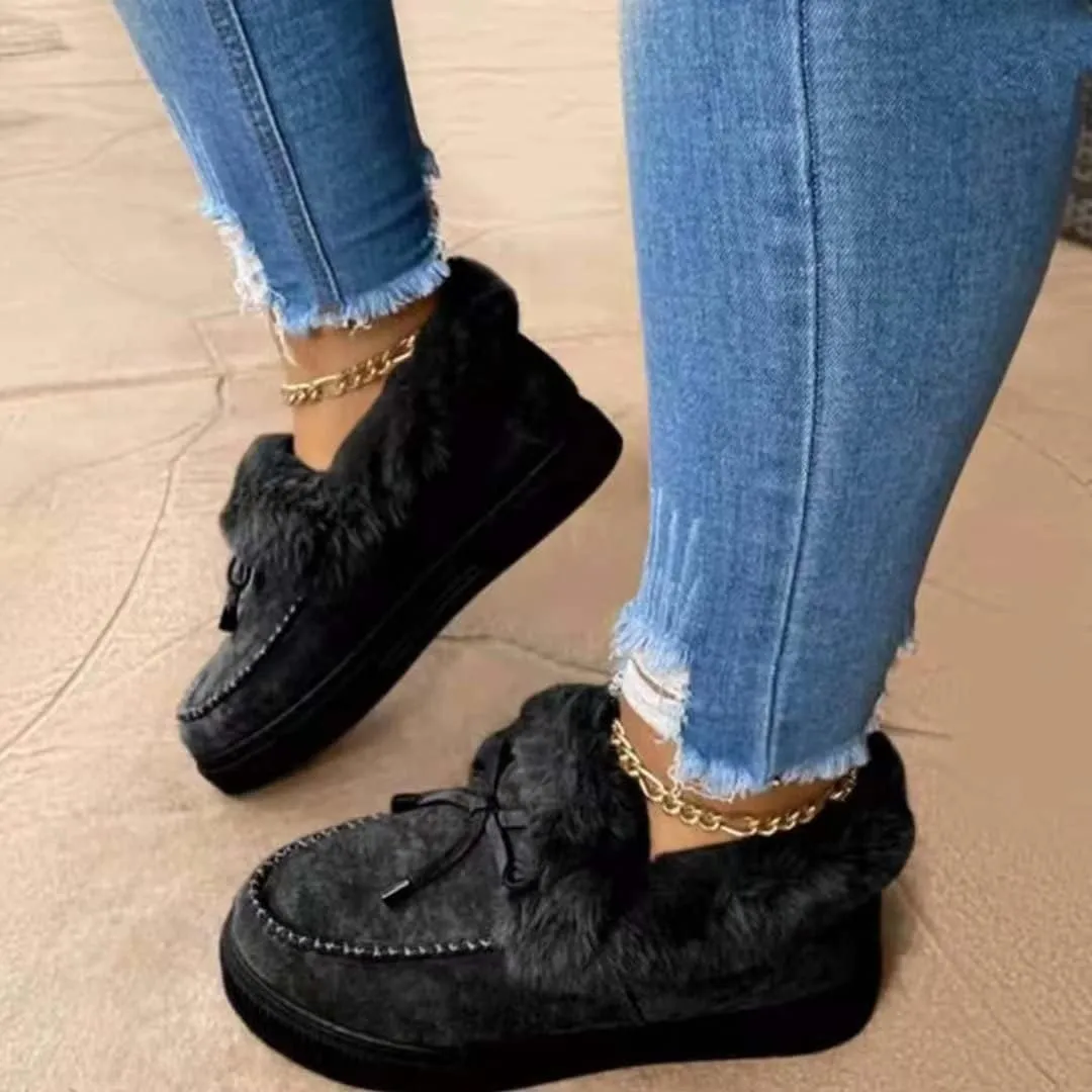 Women's Boots Round Head Thick Sole Orthopedic Arch-Support Wool Thick Warm Cotton Shoes, Orthopedic Shoes for Women