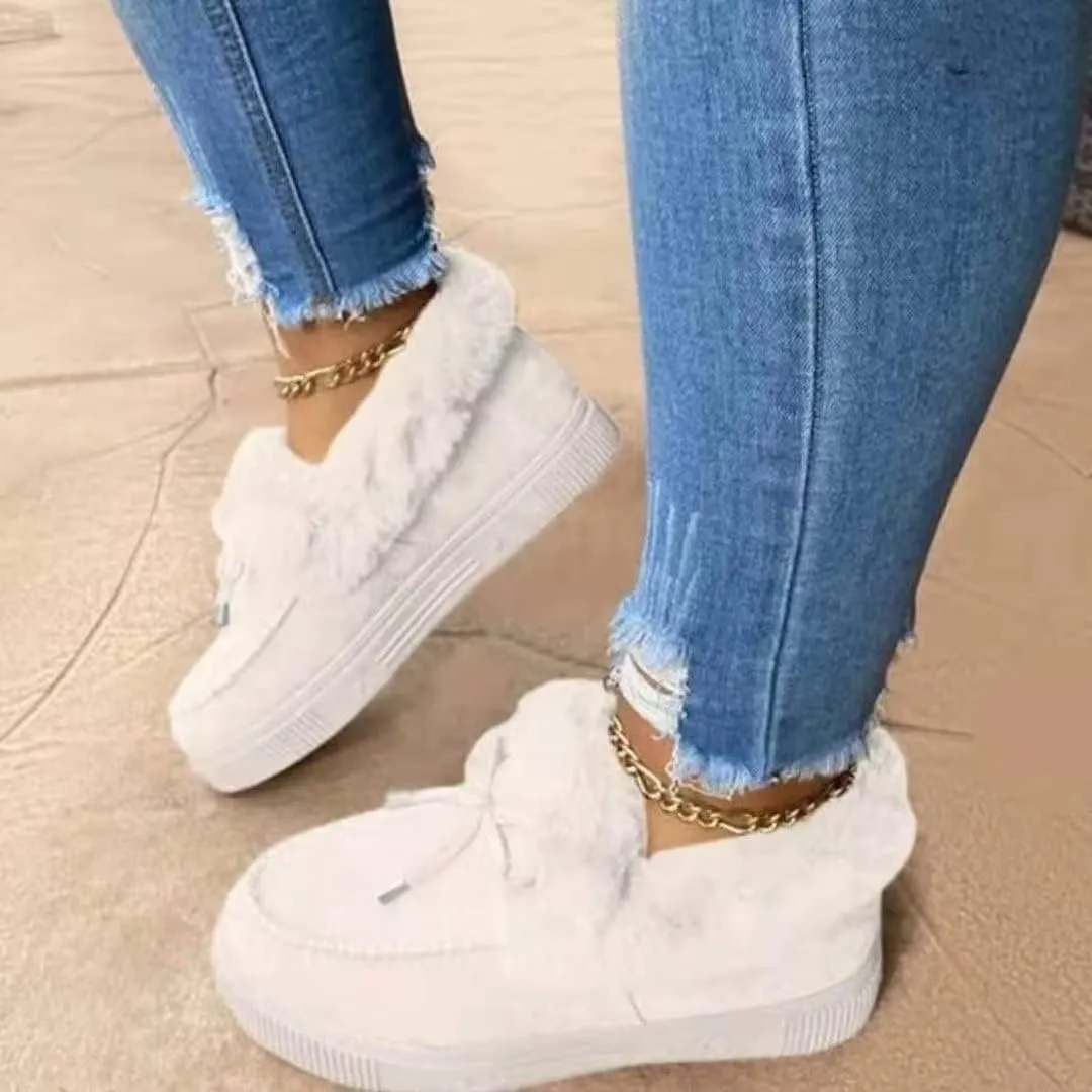 Women's Boots Round Head Thick Sole Orthopedic Arch-Support Wool Thick Warm Cotton Shoes, Orthopedic Shoes for Women