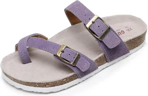 Women's Cork Footbed Slide Sandals With Arch Support,Comfortable Summer Beach Sandals For Women Girls Ladies