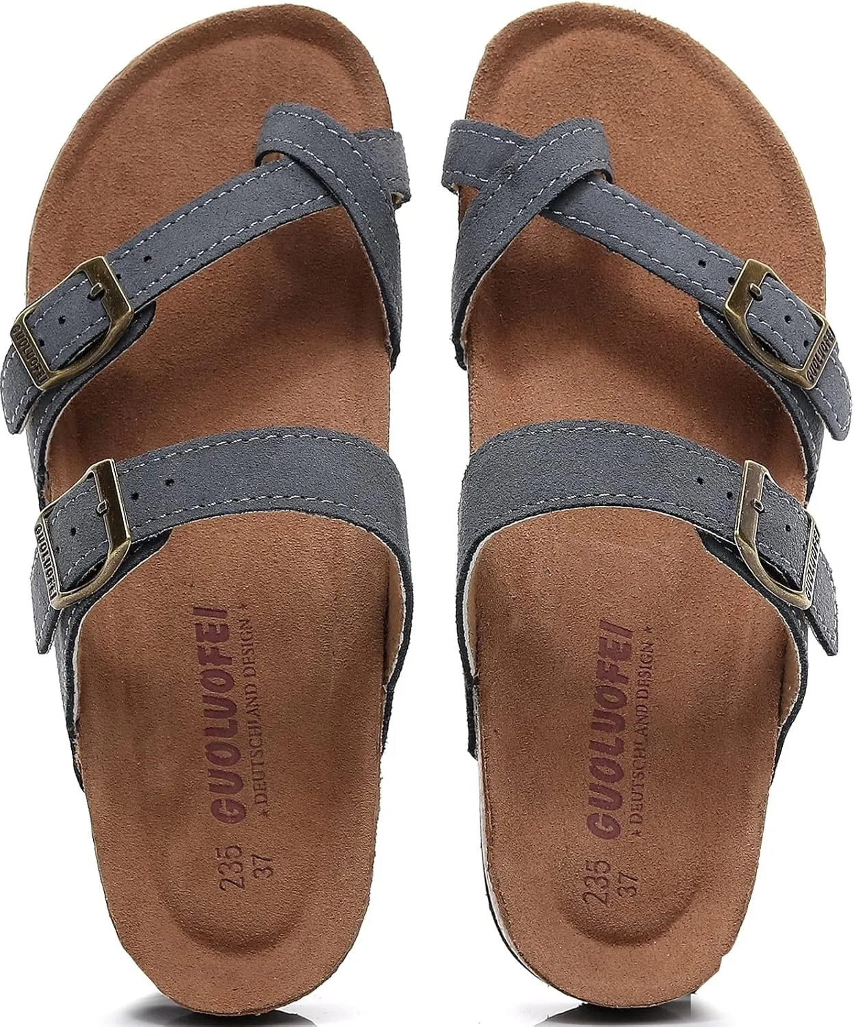 Women's Cork Footbed Slide Sandals With Arch Support,Comfortable Summer Beach Sandals For Women Girls Ladies